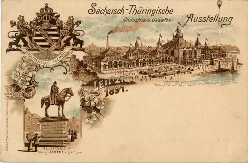 Leipzig - Industrie Ausstellung 1897 - Litho -18824