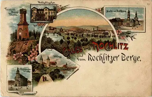 Gruss aus Rochlitz - Litho -18860