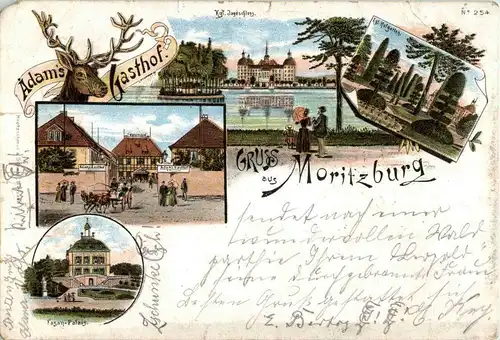 Gruss aus Moritzburg - Litho -19036