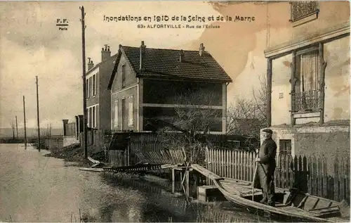 Alfortville - rue de l Ecluse - Inondations 1910 -16764