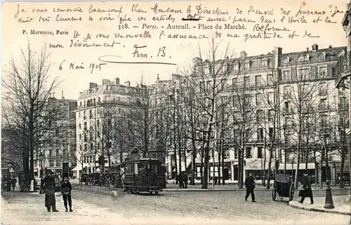 Paris - Auteuil - Place du Marche - Tramway -17734