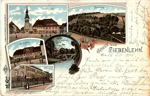 Gruss aus Siebenlehn - Litho - Grossschirma -18856