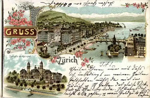 Gruss aus Zürich - Litho -188004