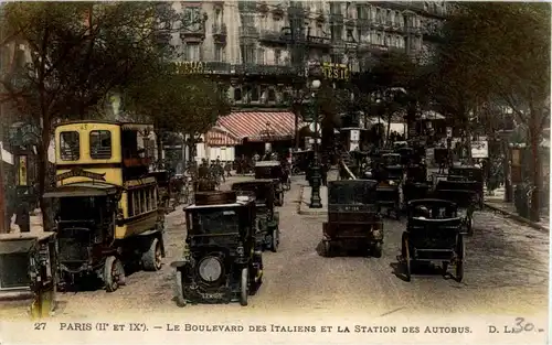 Paris - Le Boulevard des Italiens - Bus Auto -18194
