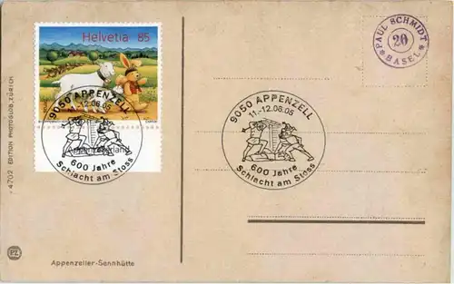 Appenzeller Sennhütte - Sonderstempel Rückseite -188542