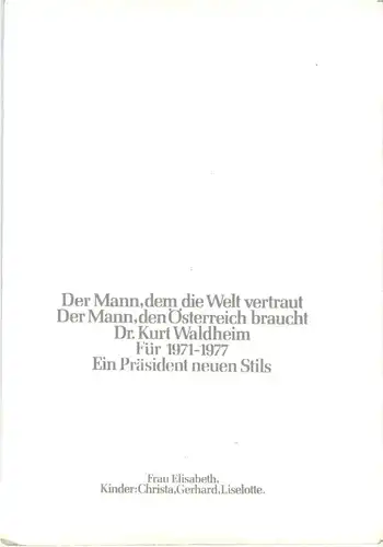Politik - Dr. Kurt Waldheim - Der Mann für Österreich -20022