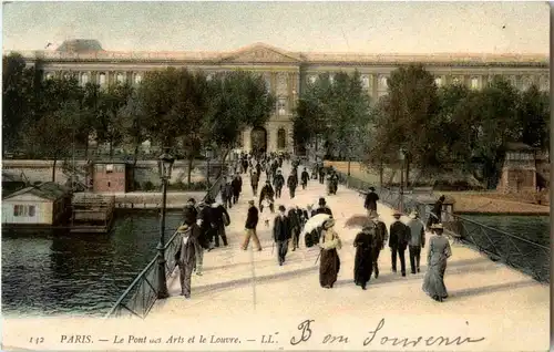 Paris - Le Pont des Arts et le Louvre -18688