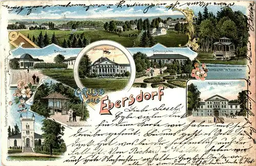 Gruss aus Ebersdorf - Litho -18848