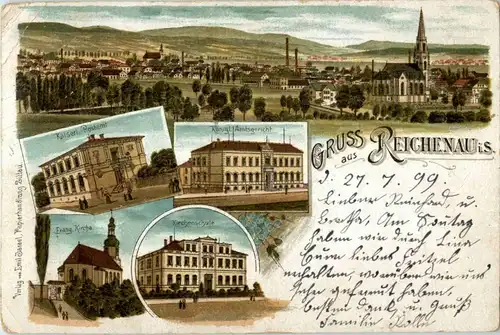 Gruss aus Reichenau - Litho -18874