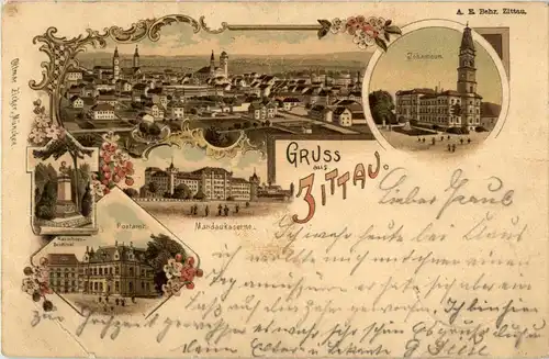 Gruss aus Zittau - Litho -18878