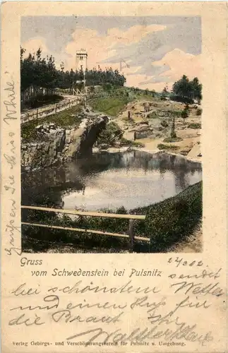 Gruss vom Schwedenstein bei Pulsnitz -18738