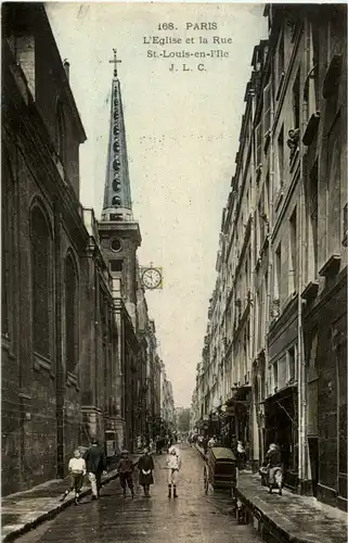 Paris - L Eglise et la Rue St. Louis en l Ile -17492