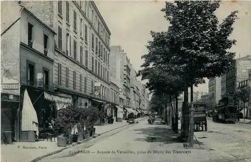 Paris - Avenue de Versailles prise du Depot des Tramways -17728