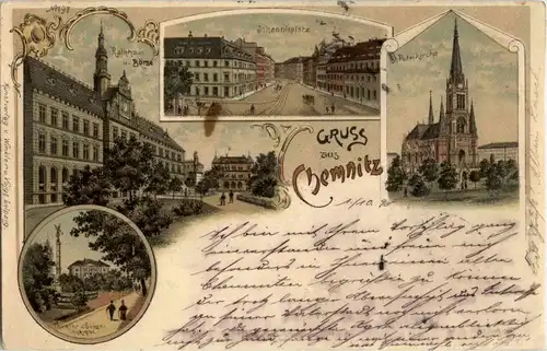 Gruss aus Chemnitz - Litho -19012