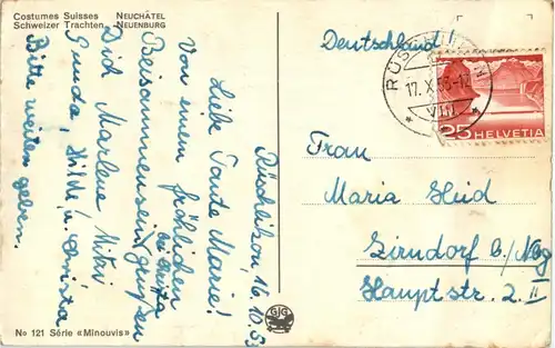 Neuchatel - Schweizer Trachten -21948