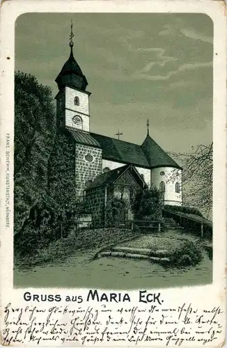 Gruss aus Maria Eck - Litho - Bahnpost -22704