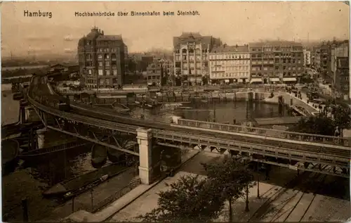 Hamburg - Hochbahnbrücke über Binnenhafen -22954