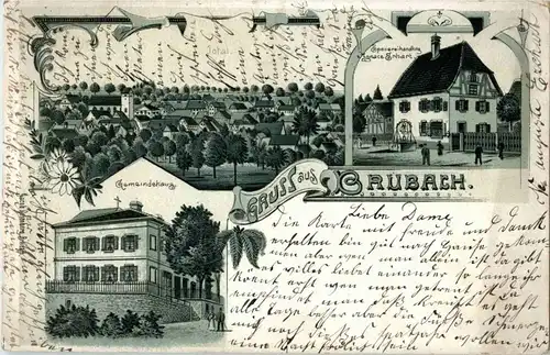 Gruss aus Brubach - Litho -23382