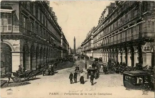 Paris - Perspective de la rue de Castiglione -24454