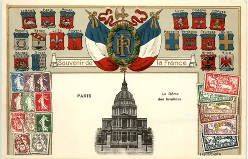 Paris - Litho - Timbres -198172