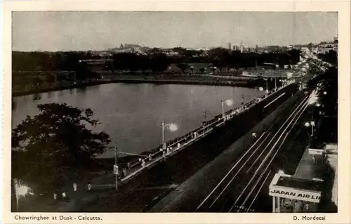 Calcutta - Chowringhee at dusk -25012