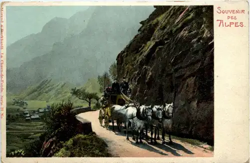 Souvenir des alpes - Postkutsche -218444