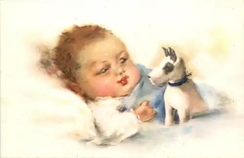 Kind mit Hund -217444