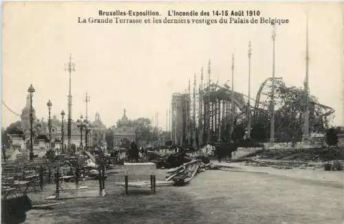 Bruxelles - Esposition - Incendie 1910 -217568