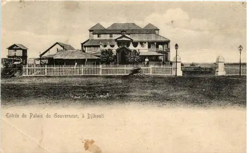 Djibouti - Entree du Palais du Gouveneur -218620