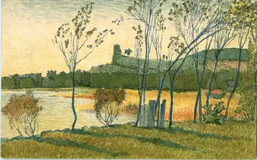 Zürichsee bei Feldbach - Künstlerkarte E. Stiefel -189810