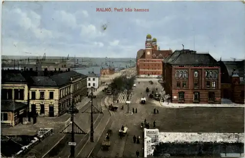 Malmö - Parti fran hamnen -219348