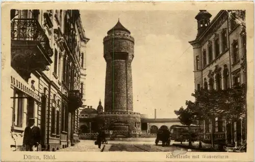 Düren - Kölnstrasse mit Wasserturm -219368