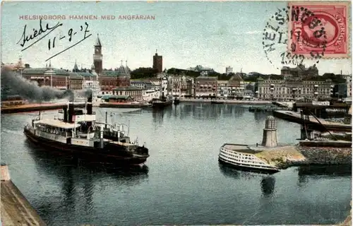 Helsingborg Hamnen med Angfärjan -219346