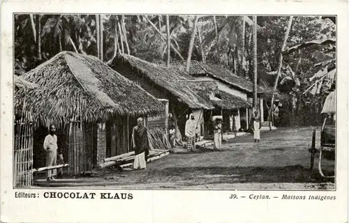 Ceylan - Maisons indigenes -218766