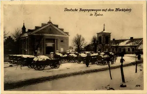 Kolno - Deutsche Bagagewagen auf dem Marktplatz -26962