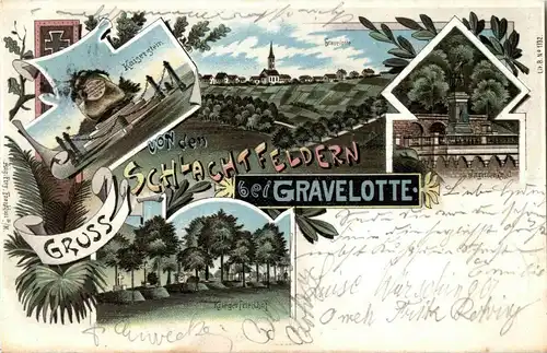 Grus von den Schlachtfeldern bei Gravelotte - Litho -27256