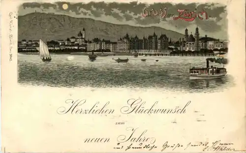Gruss aus Zürich - Litho -192764
