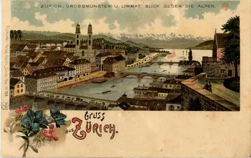 Gruss aus Zürich - Litho -193066