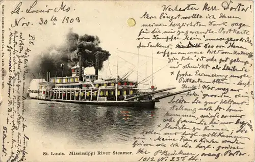 Lichtkarte - St. Louis Mississippi River Steamer -29674