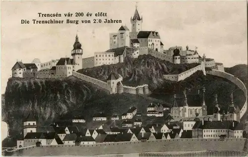 Die Trenschiner Burg von 200 Jahren -28970
