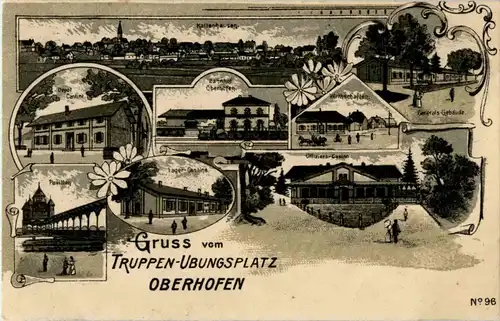 Gruss vom Truppenübungsplatz Oberhofen - Litho -27944