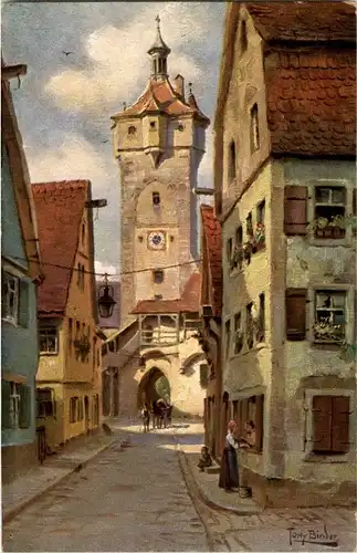 Rothenburg o. T. - künstlerkarte Tony Binder -30868