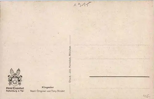 Rothenburg o. T. - künstlerkarte Tony Binder -30868