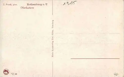 Rothenburg o. T. - Künstlerkarte J. Frank -30872