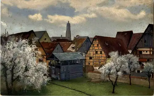 Nördlingen - Blick von der Stadtmauer -30594