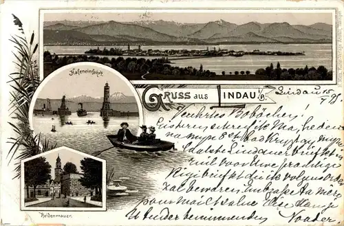 Gruss aus Lindau - Litho 1895 -30634