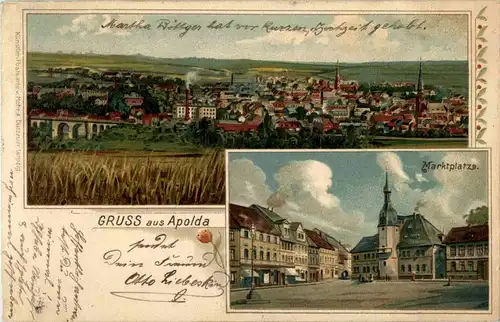 Gruss aus Apolda - Litho -31038