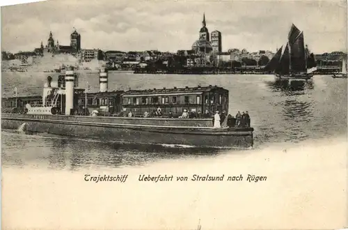 Stralsund - Crajektschiff, Überfahrt von Stralsund nach Rügen -300112