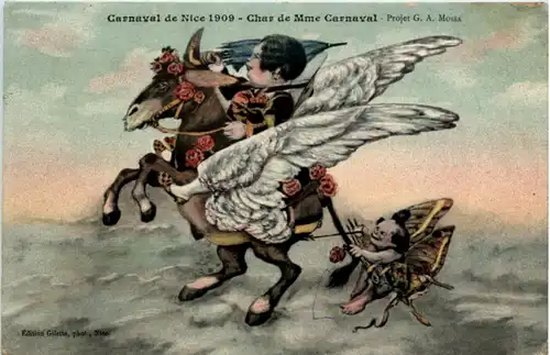 Esel mit Flügeln - Carneval de Nice 1909 -104136