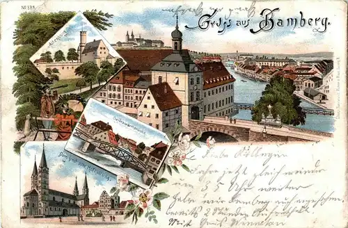 Gruss aus Bamberg - Litho -30826